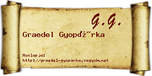 Graedel Gyopárka névjegykártya
